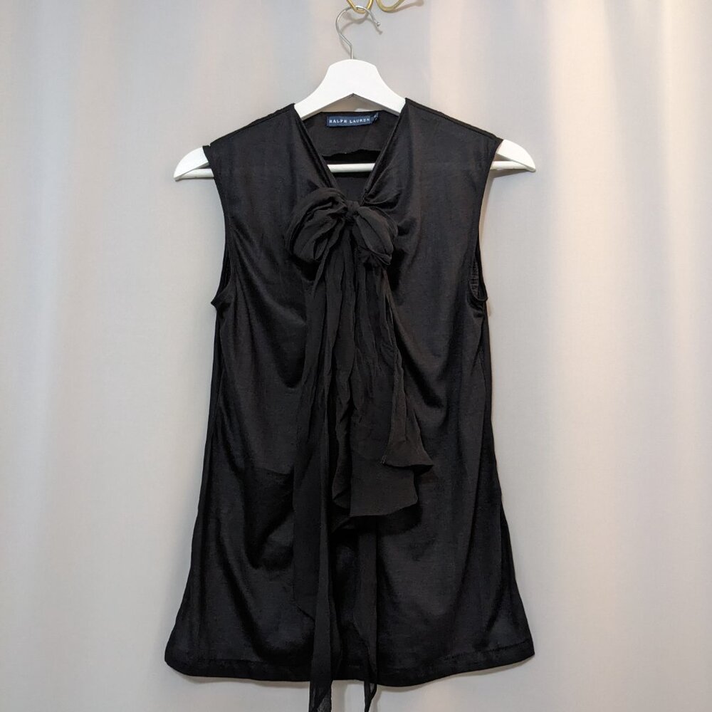 *50% Off All Bundles * RL Women's Lightweight Large Bow-tie Sleeveless Top (